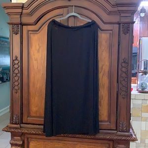 Long black cotton skirt